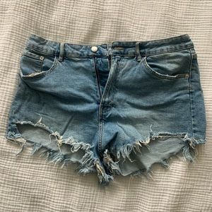 Zara mom jean shorts